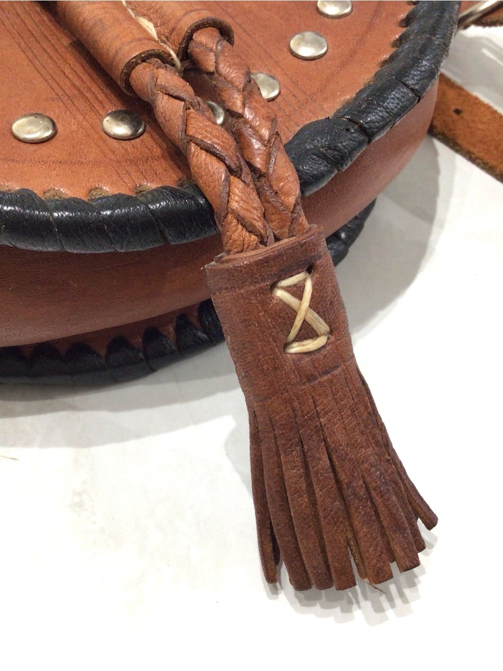 Western Belt Bag or Saddlebag -Leather, -Turquoise Stone - Picture 3 of 8